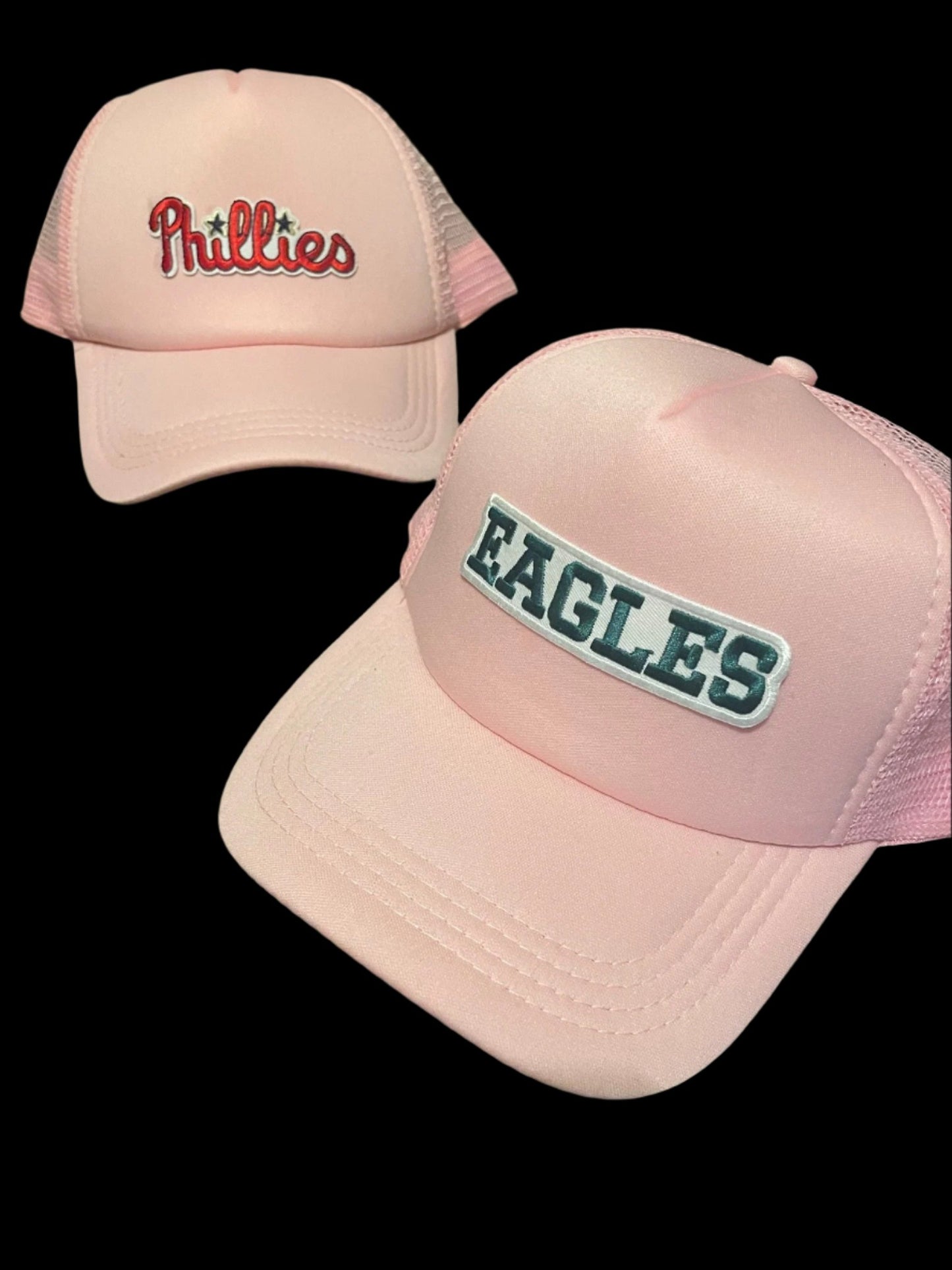 Eagles Pink Hat with Word Logo