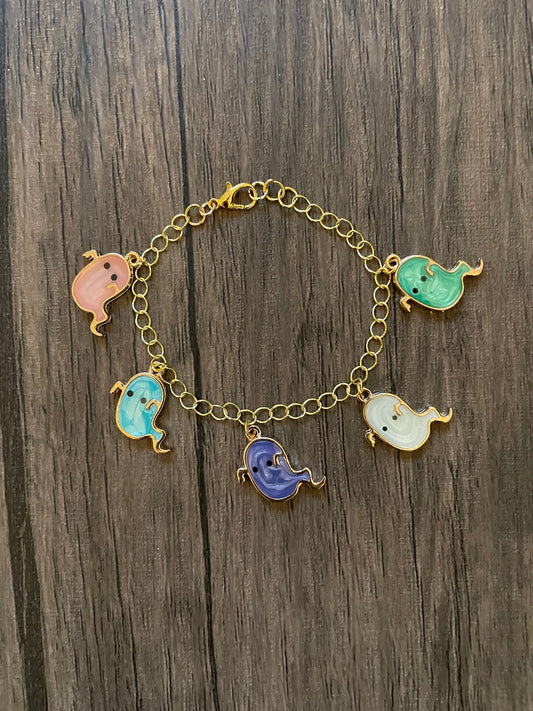 Ghost Halloween Charm Bracelet