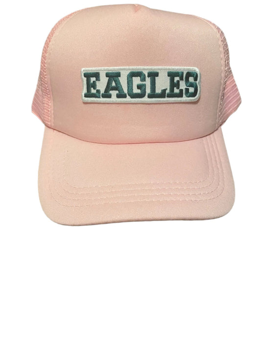 Eagles Pink Hat with Word Logo