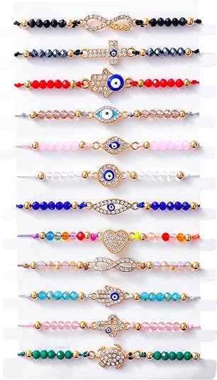 12 PCS Evil Eye Bracelets Pack Set