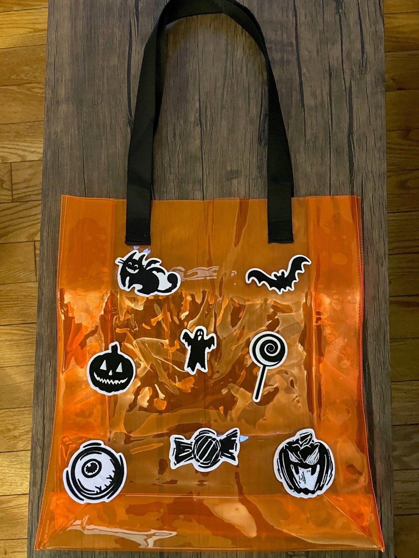 Holographic PVC Halloween Tote (Pumpkin and Ghost)