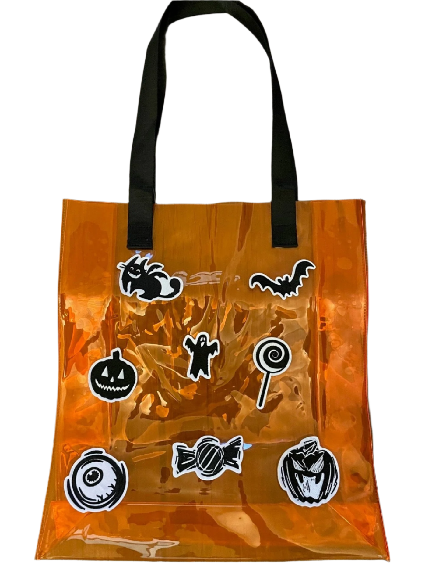 Holographic PVC Halloween Tote (Pumpkin and Ghost)