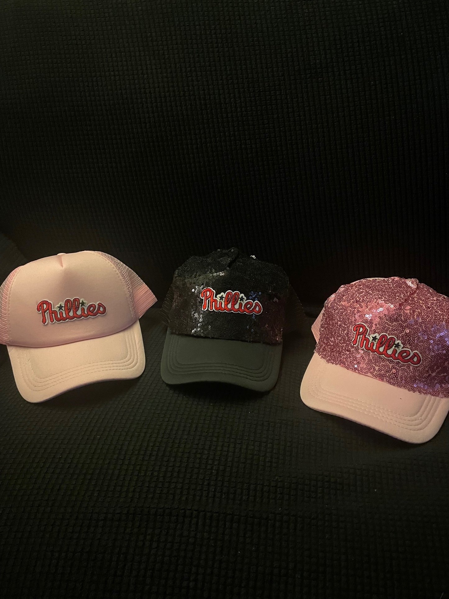 Phillies Pink Sequin Hat with Word Logo