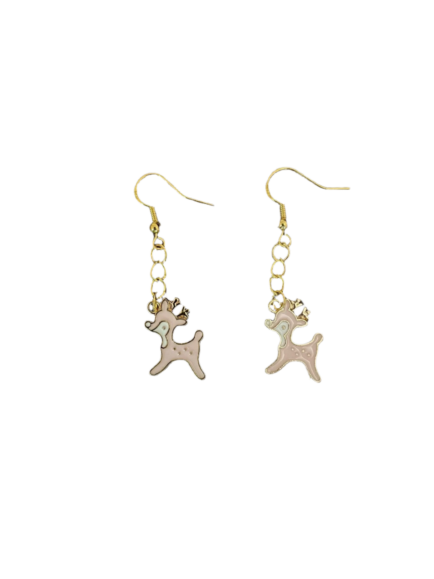 Pink Reindeer Earrings