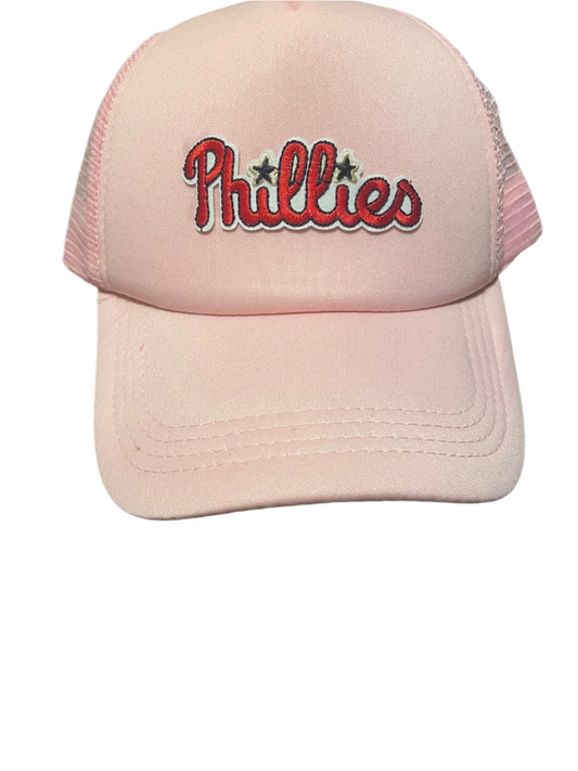 Phillies Pink Hat with Word Logo