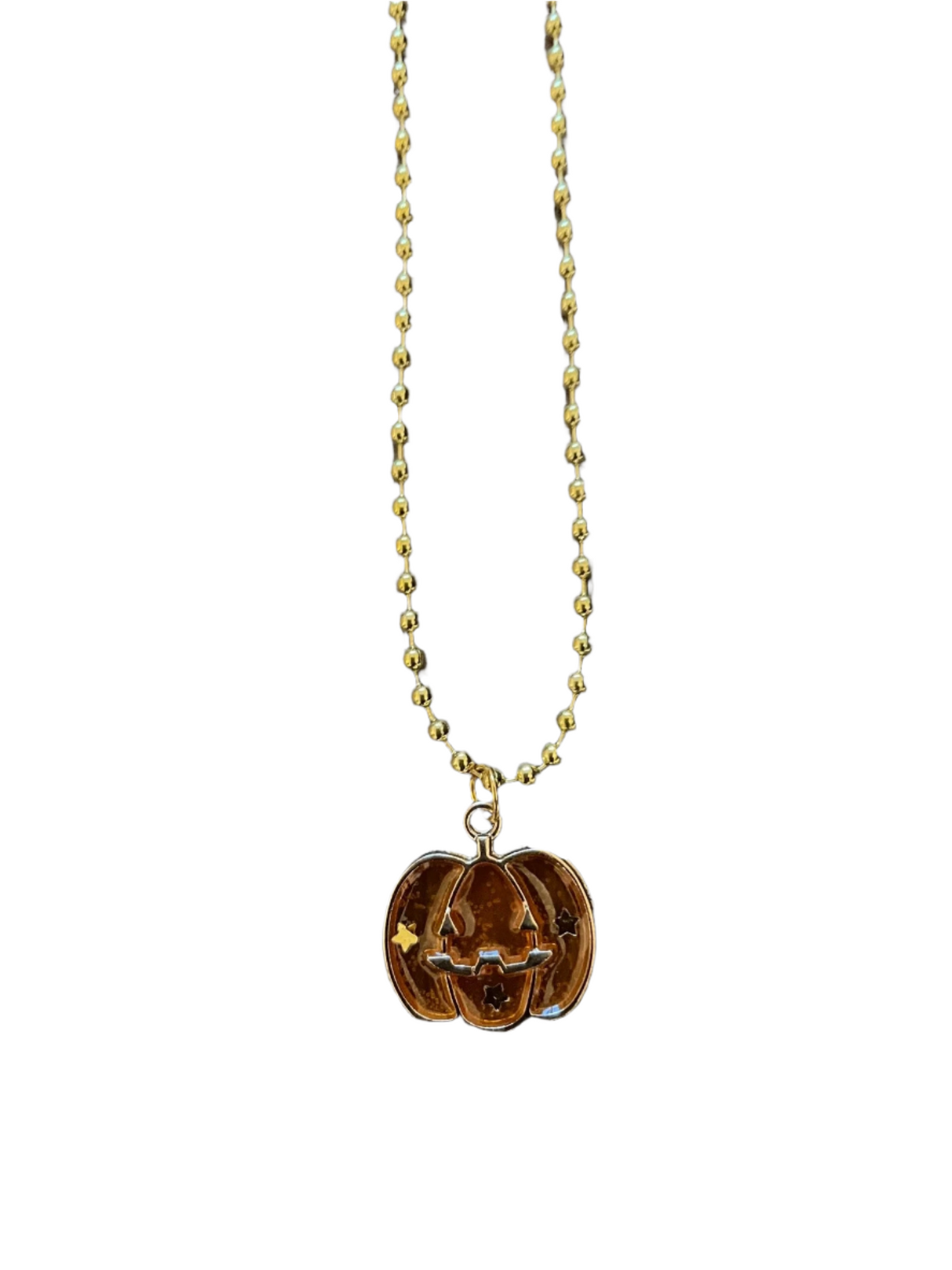 Pumpkin Charm Halloween Necklace